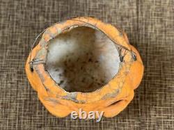 Vintage Antique Paper Mache Halloween Pumpkin Jack-O-Lantern