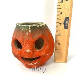 Vintage Antique Paper Mache Jack-O-lantern Pumpkin Halloween Collectible