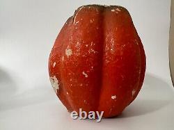 Vintage Antique Paper Mache Jack-O-lantern Pumpkin Halloween Collectible