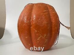 Vintage Antique Paper Mache Jack-O-lantern Pumpkin Halloween Collectible Spooky