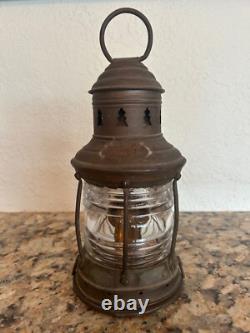 Vintage Antique Perkins / Perko Keyhole Oil Marine Lantern
