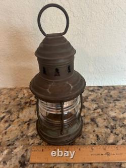 Vintage Antique Perkins / Perko Keyhole Oil Marine Lantern