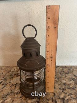 Vintage Antique Perkins / Perko Keyhole Oil Marine Lantern