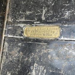 Vintage Antique Peter Gray & Sons Mfg. Railroad Or Tackle Box Stamped 913 Exc
