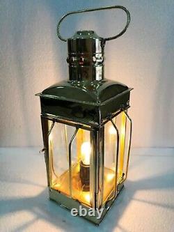 Vintage Antique Solid Brass 12 Electric Anchor Hanging Lantern Home Decor