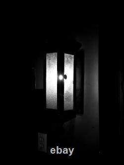 Vintage Antique Steel exterior lantern sconce 1910's, original. Porch light rare