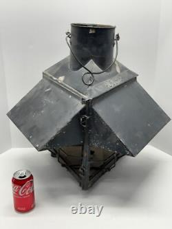 Vintage Antique USLHS US Lighthouse Society Lantern Large Triangular Light 21x25