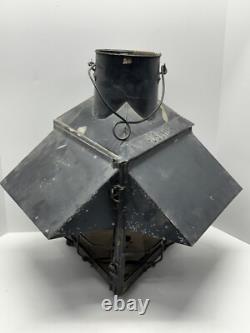 Vintage Antique USLHS US Lighthouse Society Lantern Large Triangular Light 21x25