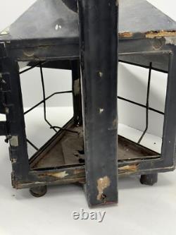 Vintage Antique USLHS US Lighthouse Society Lantern Large Triangular Light 21x25