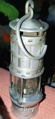 Vintage Antique WOLF Coal Miners Safety Lamp Lantern, BROOKLYN, NEW YORK