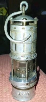Vintage Antique WOLF Coal Miners Safety Lamp Lantern, BROOKLYN, NEW YORK