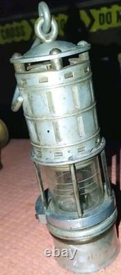 Vintage Antique WOLF Coal Miners Safety Lamp Lantern, BROOKLYN, NEW YORK