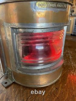 Vintage-Antique-WW11-Alderson-Ship's-Nav-Light-Port-All-Brass-VeryNice-Gorgeous