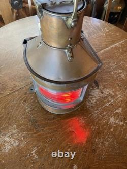Vintage-Antique-WW11-Alderson-Ship's-Nav-Light-Port-All-Brass-VeryNice-Gorgeous