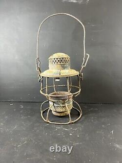 Vintage Armsphere Railroad Lantern 1925 Rail Way Collectible Antique Rustic ATQ