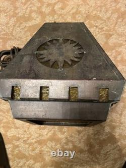 Vintage Art & Craft Style Copper Hanging Lantern With Art Glass of 1900 1940