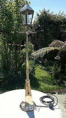 Vintage Arts & Crafts Modernist Deco Street Light Lantern Floor Lamp 45.5Tall