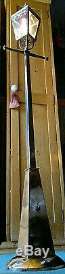 Vintage Arts & Crafts Modernist Deco Street Light Lantern Floor Lamp 45.5Tall