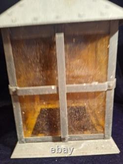 Vintage Arts and Crafts Craftsman Mission Style Hanging Lantern Solid Brass