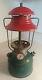 Vintage August 1951 Coleman 200a Single Mantle Christmas Lantern 8/51 Red Green