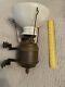 Vintage Best English Make Wall Mount Oil Lamp Brass Sconce Kerosene Lantern