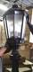 Vintage Black Single Street Light, Pole Lamp Municipal Street Light Antique