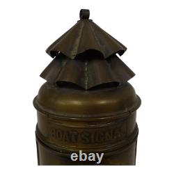 Vintage Brass Boat Signal Oil Lamp Marine Nautical Navigation Lantern