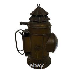 Vintage Brass Boat Signal Oil Lamp Marine Nautical Navigation Lantern