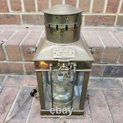 Vintage Brass Cargo Light Corded Electric 3954 Great Britain 1939 Lantern
