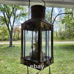Vintage Brass Cargo Light Corded Electric 3954 Great Britain 1939 Lantern