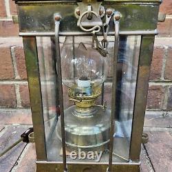 Vintage Brass Cargo Light Corded Electric 3954 Great Britain 1939 Lantern