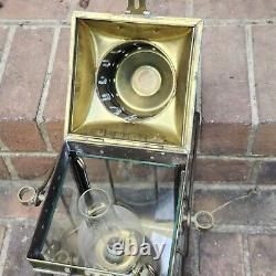 Vintage Brass Cargo Light Corded Electric 3954 Great Britain 1939 Lantern