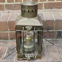 Vintage Brass Cargo Light Corded Electric 3954 Great Britain 1939 Lantern