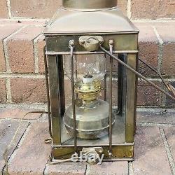 Vintage Brass Cargo Light Corded Electric 3954 Great Britain 1939 Lantern