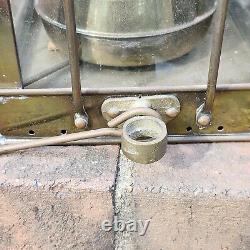 Vintage Brass Cargo Light Corded Electric 3954 Great Britain 1939 Lantern