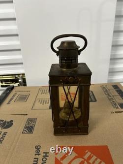 Vintage Brass Cargo Oil Light Lantern Maritime Nautical Ship Lamp Antique Decor