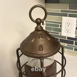Vintage Brass & Copper Cargo Light Lantern Star Of India 1820 Converted To Elec