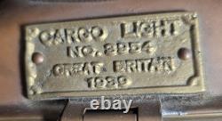 Vintage Brass & Copper Cargo Light No. 3954 Great Britain 1939 Converted To Elec