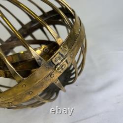 Vintage Brass Copper Metal Gimbaled Gyroscopic Castle Nautical Oil Lantern Light