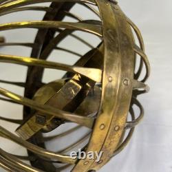 Vintage Brass Copper Metal Gimbaled Gyroscopic Castle Nautical Oil Lantern Light