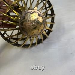 Vintage Brass Copper Metal Gimbaled Gyroscopic Castle Nautical Oil Lantern Light