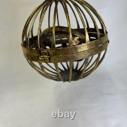 Vintage Brass Copper Metal Gimbaled Gyroscopic Castle Nautical Oil Lantern Light