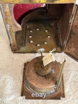 Vintage Brass/Copper Starboard & Port Signal Lanterns Original Red & Blue Glass