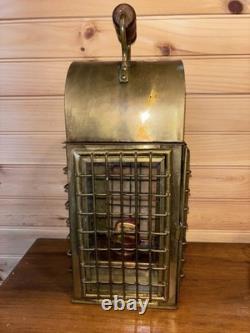 Vintage Brass Heavy Kerosene Lantern Stall Lamp