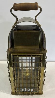Vintage Brass Heavy Kerosene Lantern Stall Lamp