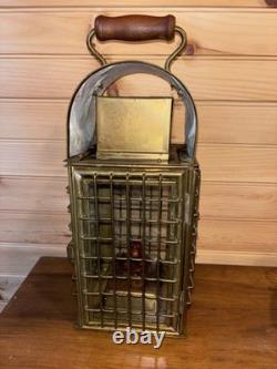 Vintage Brass Heavy Kerosene Lantern Stall Lamp
