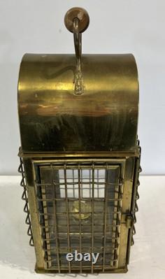 Vintage Brass Heavy Kerosene Lantern Stall Lamp