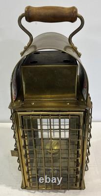 Vintage Brass Heavy Kerosene Lantern Stall Lamp