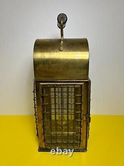 Vintage Brass Heavy Kerosene Lantern Stall Lamp