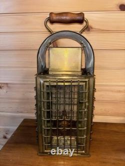 Vintage Brass Heavy Kerosene Lantern Stall Lamp